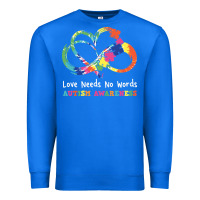 True Royal Love Needs No Words Heart Puzzle Autism Premium Sweatshirt - CowhideDigitalArt