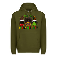 Army Green We are black history Premium Hoodie - FaDigitalArtStudio