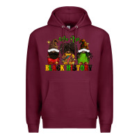 Burgundy We are black history Premium Hoodie - FaDigitalArtStudio
