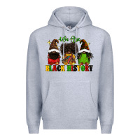 Heather Grey We are black history Premium Hoodie - FaDigitalArtStudio