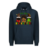 Navy We are black history Premium Hoodie - FaDigitalArtStudio