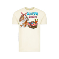 Vintage Arctic Happy Easter Bunny And Egg Basket Vintage Tee - RanaPortraitStore