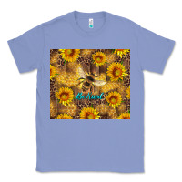 Colony Blue be kind bee and sunflowers Classic Tee - Artiststas