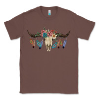 Chestnut Texas Longhorn Bull Skull Classic Tee - JahusDesignShop
