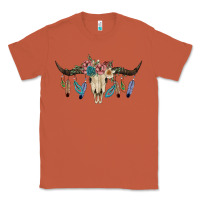 Copper Texas Longhorn Bull Skull Classic Tee - JahusDesignShop