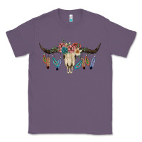 Lavender Texas Longhorn Bull Skull Classic Tee - JahusDesignShop