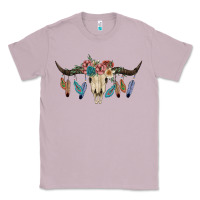 Lilac Texas Longhorn Bull Skull Classic Tee - JahusDesignShop