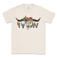 Natural Texas Longhorn Bull Skull Classic Tee - JahusDesignShop