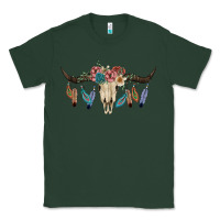 Sports Green Texas Longhorn Bull Skull Classic Tee - JahusDesignShop