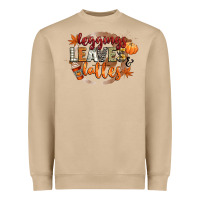 Mushroom leaves and lattes Heavyweight Sweatshirt - CowGirlArtShop