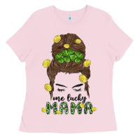 Bubblegum Pink one lucky mama Ladies Tee - MaliasSmallBusiness