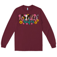 Burgundy Moody Heifer Mother's Day Long Sleeve Tee - texasbilliewilder