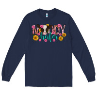 Navy Moody Heifer Mother's Day Long Sleeve Tee - texasbilliewilder