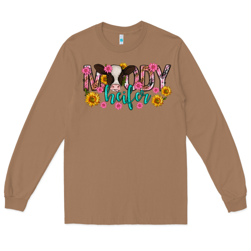 Moody Heifer Mother's Day Long Sleeve Tee by texasbilliewilder | Teevron