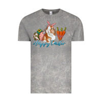 Cloud Rock happy easter bunny carrots and eggs Vintage Tee - RanaPortraitStore