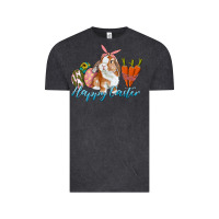 Vintage Black happy easter bunny carrots and eggs Vintage Tee - RanaPortraitStore