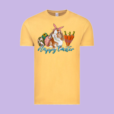 Happy Easter Bunny Carrots And Eggs Vintage Tee Designed By Ranaportraitstore
