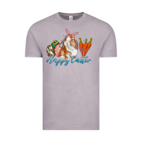 Vintage Zinc happy easter bunny carrots and eggs Vintage Tee - RanaPortraitStore