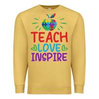 Antique Gold teach love inspire Premium Sweatshirt - CowhideDigitalArt