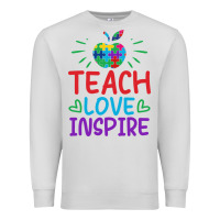 Dove Grey teach love inspire Premium Sweatshirt - CowhideDigitalArt