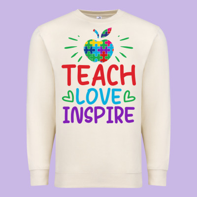 Teach Love Inspire Premium Sweatshirt Designed By Cowhidedigitalart