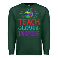 Sports Green teach love inspire Premium Sweatshirt - CowhideDigitalArt