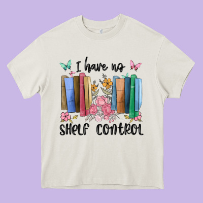 I Have No Shelf Control Heavy Core Tee Designed By Maliassmallbusiness