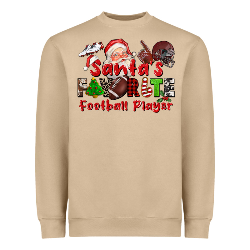 Santas Favorite  Football Player Heavyweight Sweatshirt by CowGirlArtShop | Teevron