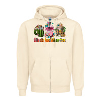Sandshell Mexican Día De Los Muertos Coffee Cups Zipper Hoodie - FaDigitalArtStudio