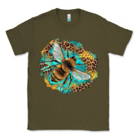 Army Green leopard honeycomb with bee Classic Tee - Artiststas