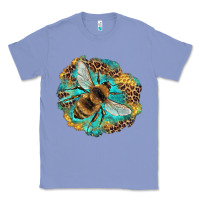 Colony Blue leopard honeycomb with bee Classic Tee - Artiststas