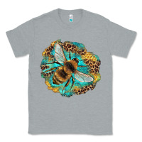 Heather Grey leopard honeycomb with bee Classic Tee - Artiststas