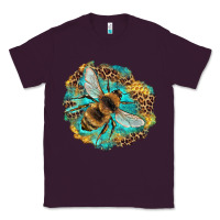Plum leopard honeycomb with bee Classic Tee - Artiststas