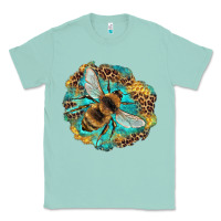 Seafoam leopard honeycomb with bee Classic Tee - Artiststas