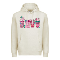 Oatmeal Heather Breast Cancer Coffee Cups Premium Hoodie - FaDigitalArtStudio