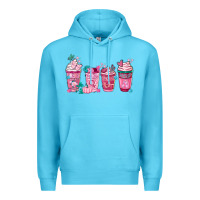 Ocean Blue Breast Cancer Coffee Cups Premium Hoodie - FaDigitalArtStudio