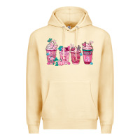 Pina Colada Breast Cancer Coffee Cups Premium Hoodie - FaDigitalArtStudio