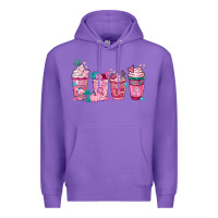 Purple Breast Cancer Coffee Cups Premium Hoodie - FaDigitalArtStudio