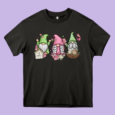 Spring Gnomes Heavy Core Tee Designed By Maliassmallbusiness