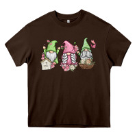 Chocolate Brown spring gnomes Heavy Core Tee - MaliasSmallBusiness