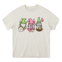 Cream spring gnomes Heavy Core Tee - MaliasSmallBusiness