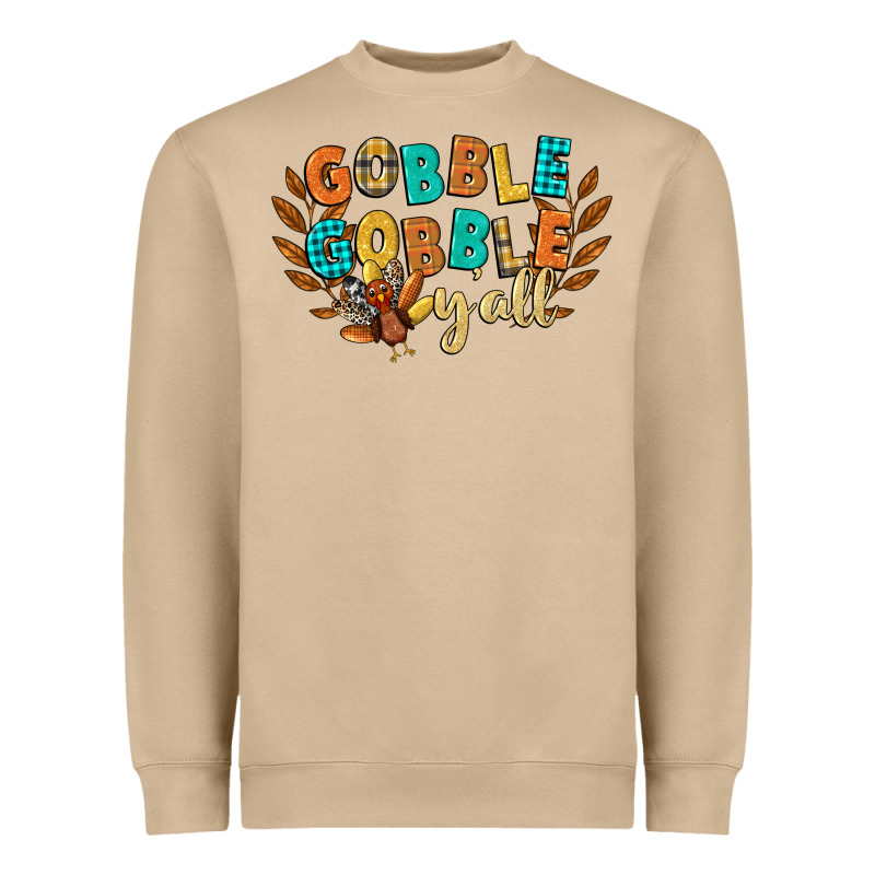 Gobble Gobble Yall Heavyweight Sweatshirt by CowGirlArtShop | Teevron