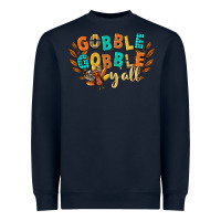 Navy gobble gobble yall Heavyweight Sweatshirt - CowGirlArtShop