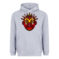 Heather Grey african masks 2 Heavyweight Hoodie - BundleAndBundleShop