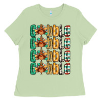 Matcha Gobble till you wobble Thanksgiving turkey Ladies Tee - NancyCooperArtShop