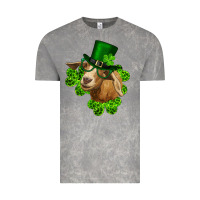 Cloud Rock st. patrick's day goat clovers and leprechaun hat Vintage Tee - RanaPortraitStore