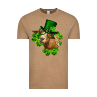 Vintage Coffee st. patrick's day goat clovers and leprechaun hat Vintage Tee - RanaPortraitStore