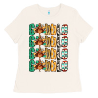 Bone Gobble till you wobble Thanksgiving turkey Ladies Tee - NancyCooperArtShop