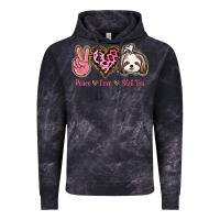 Cloud Black Peace Love Shih Tzu Vintage Hoodie - Bettercallsaul