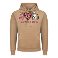 Vintage Coffee Peace Love Shih Tzu Vintage Hoodie - Bettercallsaul